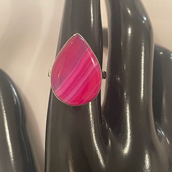 Pink Lace Gemstone Solid Sterling Ring - Picture 5 of 5